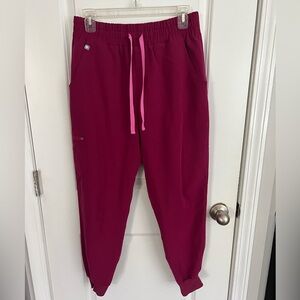 FIGS Dark Magenta joggers